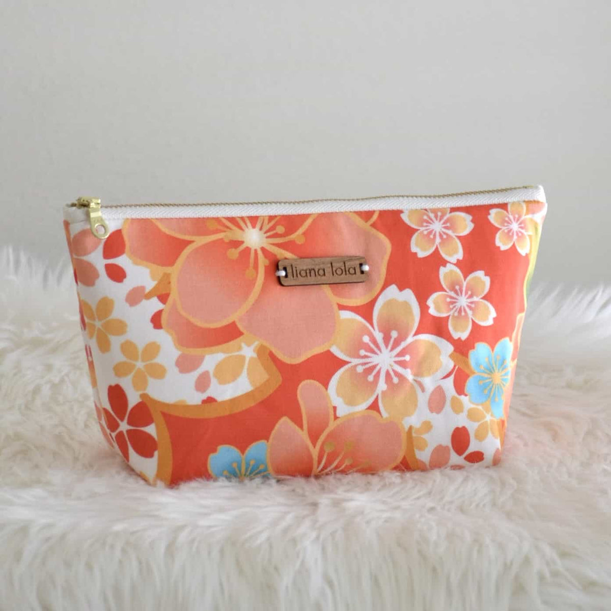Accessory Pouch - Japanese Sakura Red – liana lola