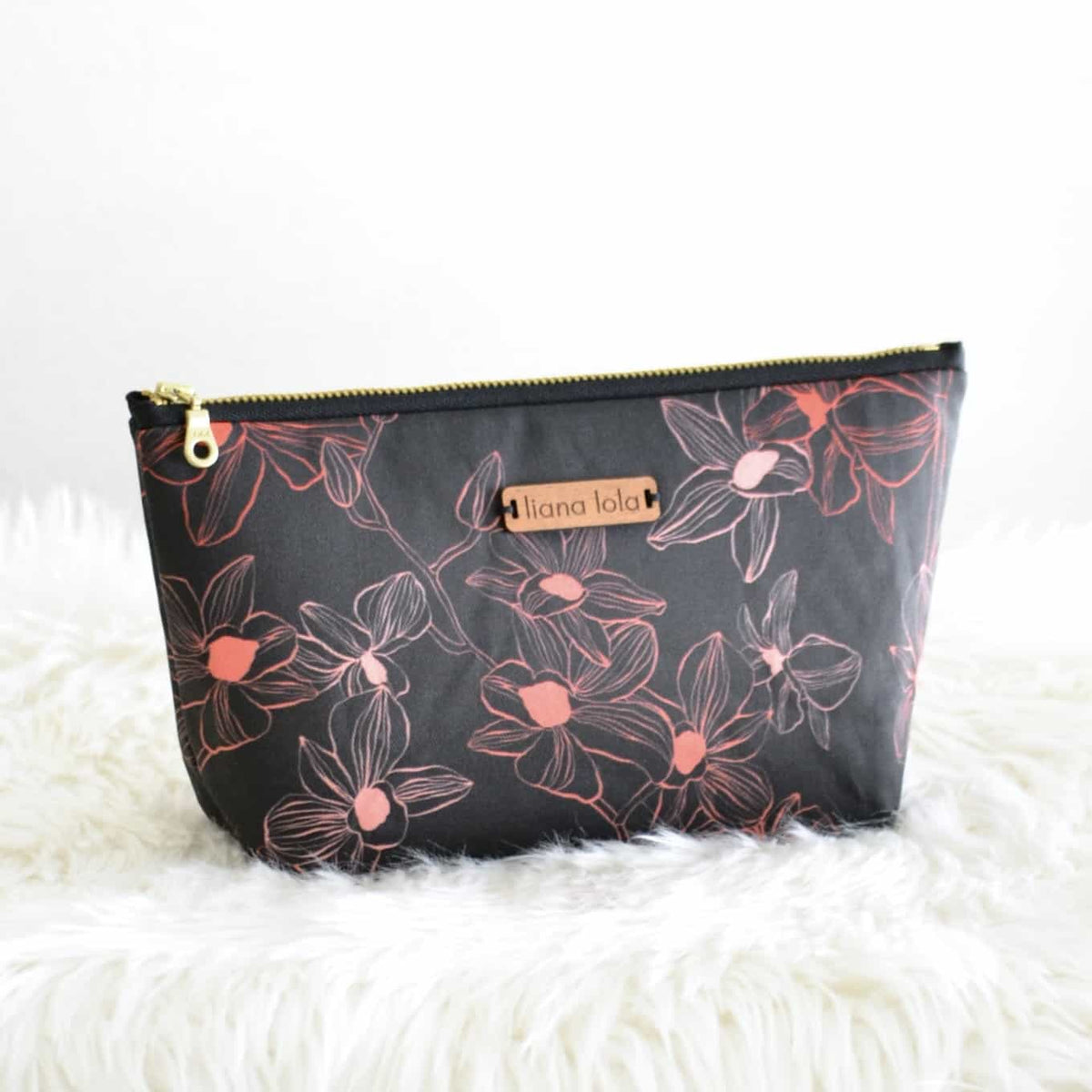 Accessory Pouch - Orchid v1 Black Pink – liana lola
